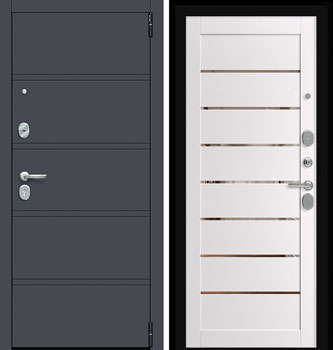 Входная дверь Porta R-3 8/П222 Graphite Pro/Arctic Wood