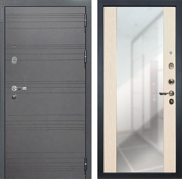 Входная дверь Лекс Легион 3К с зеркалом Софт графит