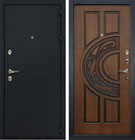 Входная дверь Лекс 2 Рим Винорит Голден патина черная (панель №27)